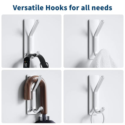 4pcs Towel Hooks Self Adhesive Bathroom Hooks 304 Stainless Steel Bathrobe Hooks  Storage Hanger Strong Adhesion Stick Wall Hook