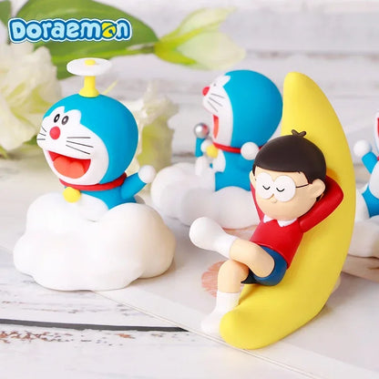 Doraemon Night Tour Starry Sky Series Anime Figure Model Toys Car Ornament Cartoon Desktop Decor Kawaii Doll Birthday Gift