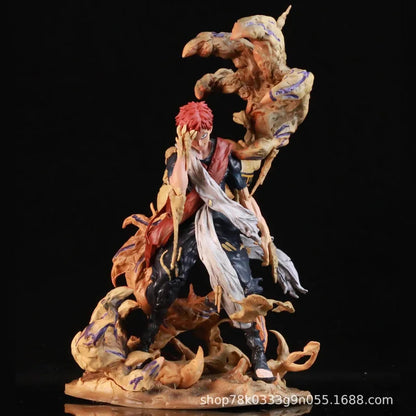 Anime Naruto Iron Curtain Gaara Double-Headed Action Figure Replacement Resonance Figurine Model Desktop Ornaments Boys Toy Gift