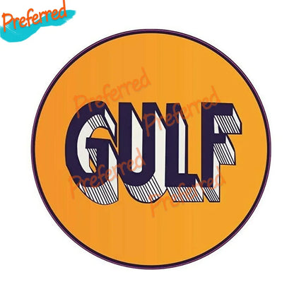 Gulf Gas Engine Oil Gulf with Flag Vinyl Decal Sticker Waterproof Tonkin Gulf Yacht Club Sticker Decal Racing Pinup Art