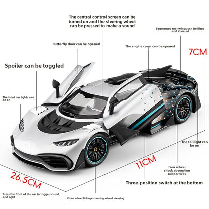 Simulation 1:18 Benzs AMG ONE Super Car Model Dieacst Toy Vehicle Collectibles Birthday Gifts Man Boy Miniature Voiture