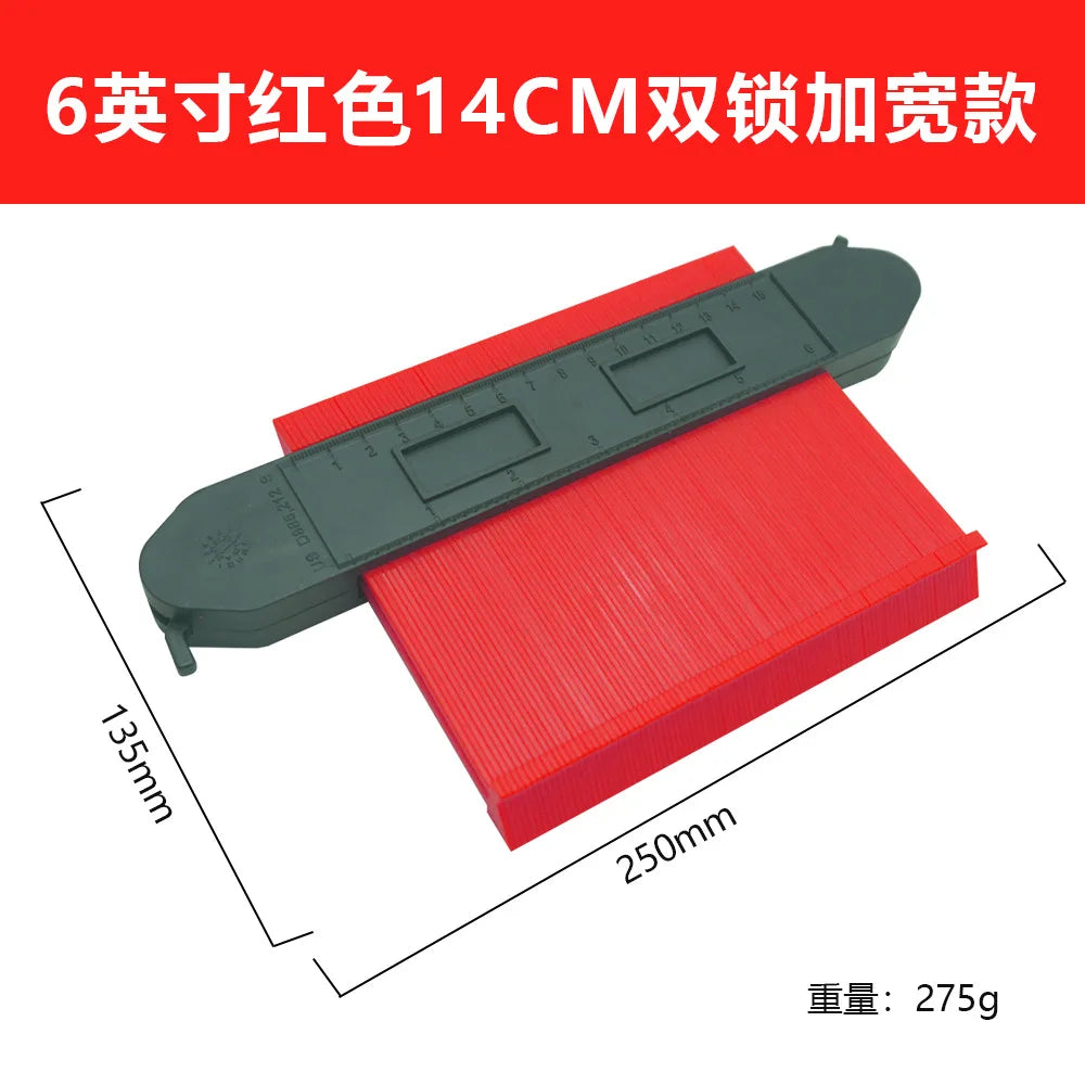 Imperial Radian Ruler, Profiling Gauge, Irregular Bend Measuring Instrument, Contour Ruler, Type Taking Device