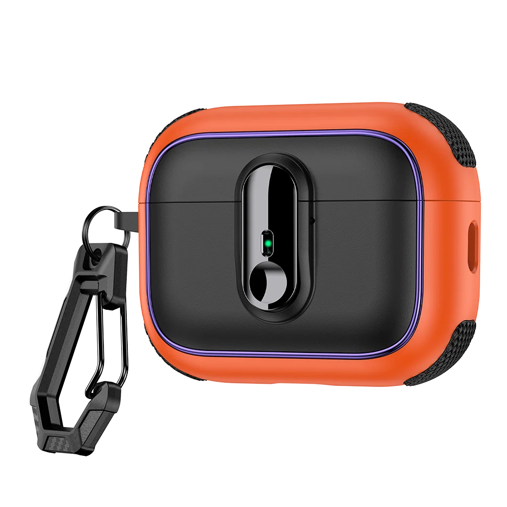Armor Lock Earphone Cover For AirPods Pro 3 Case TPU PC Shockproof Headphone Coque For AirPods Pro 2 2nd 4th 3 1 Cases With Hook