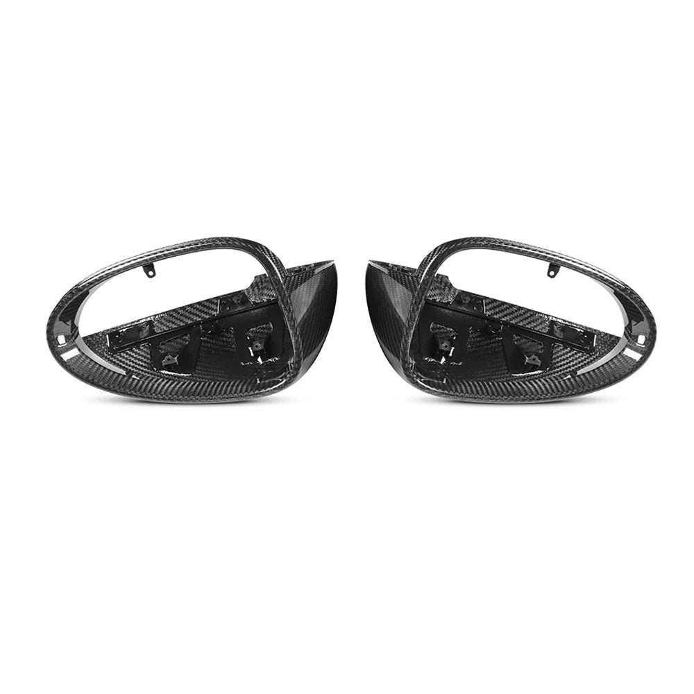 For Porsche Macan 95B 2014-2021 OEM Style Without Assist Real Dry Carbon Fiber Side-door Rear View Mirror Caps