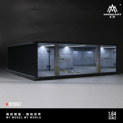 More Art 1:64 Underground Parking Garage Scene Model 07 ,Lighting Parking Lot Diorama For Display&Collection&Gift