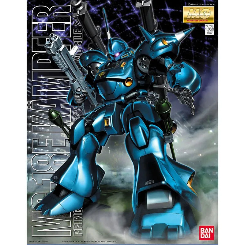 Bandai Original GUNDAM MG 1/100 War in The Pocket  MS-18E Assembly Model Action Figure for Gift
