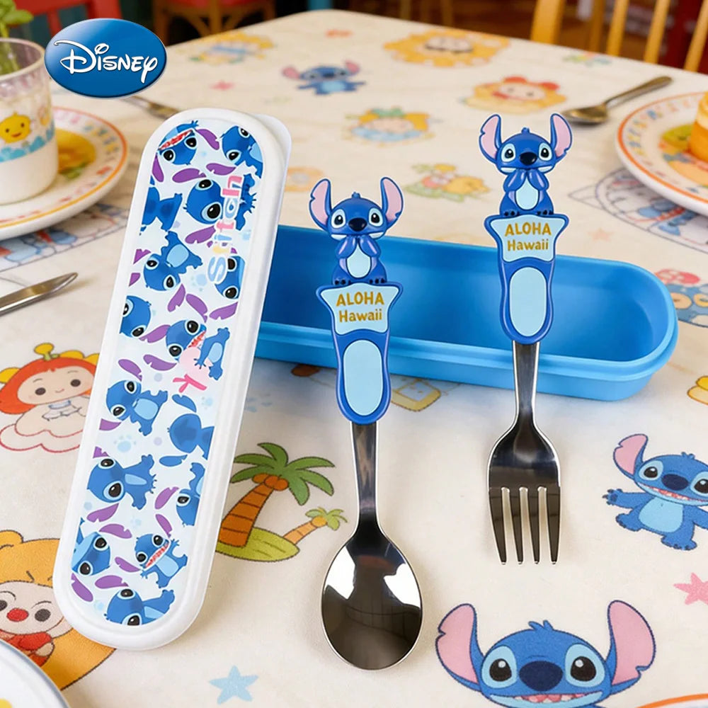 3PCS Disney Officially Licensed Cars Lightning McQueen Stainless Steel Fork Spoon Set Food-Grade Gift for Fans Festive Occasions