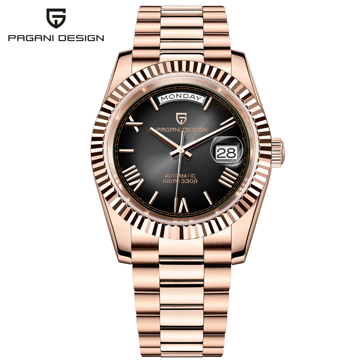 PAGANI DESIGN 2026 New Enamel Dial DD36 Luxury Silver Gold Automatic Watch For Men AR Sapphire crystal Mechanical Wristwatch Men
