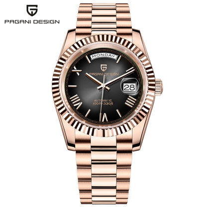 PAGANI DESIGN 2026 New Enamel Dial DD36 Luxury Silver Gold Automatic Watch For Men AR Sapphire crystal Mechanical Wristwatch Men