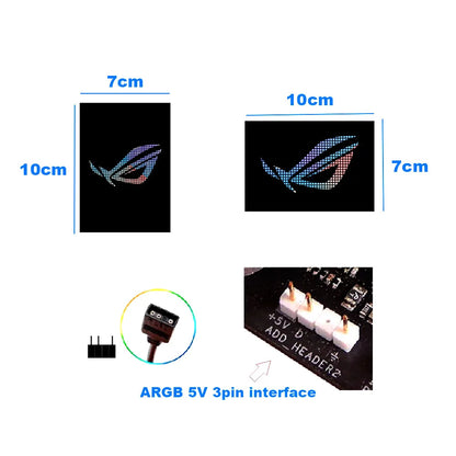 MOD PC Case/GPU/SSD ARGB Lighting Panels 5V 3pin AURA SYNC,ROG Gaming Cabinet Decoration Plate