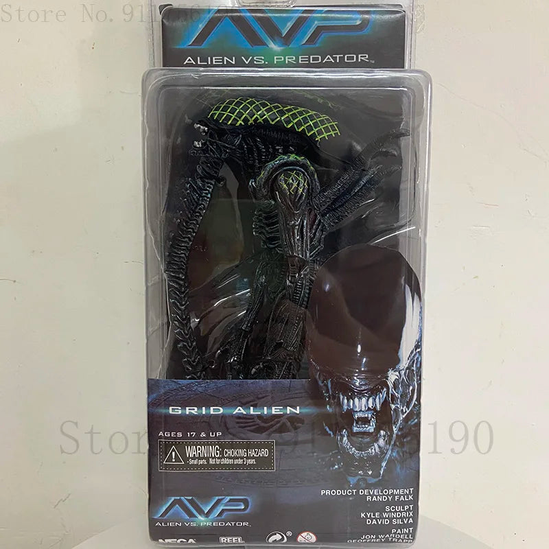 NECA Alien Xenomorph Warrior Grid Alien Figure AVP ALIENS VS.PREDATOR PVC Action Figures Collectable Model Toy Doll Gift