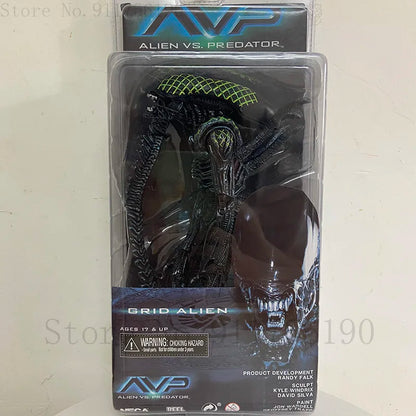 NECA Alien Xenomorph Warrior Grid Alien Figure AVP ALIENS VS.PREDATOR PVC Action Figures Collectable Model Toy Doll Gift
