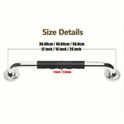 Premium Stainless Steel Shower Grab Bar Set - Anti-Slip,Durable Safety Handle for Seniors & Handicap-Easy Install,Fits Bathtubs