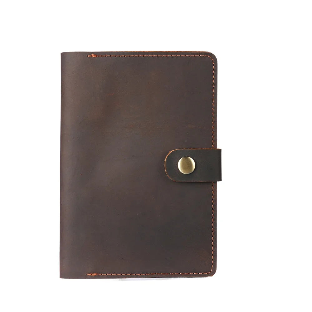 Leather Notebooks Cover for Field Notes, Journal Notepads with Pen Holder for Moleskine Cahier Pocket Notebook (3.5'' x 5.5'')