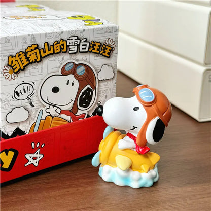 Snoopy Action Figure Blind Box Mystery Box Surprise Gift Cute Cartoon Anime Figurine Car Dashboard Decor Desktop Ornament Toys
