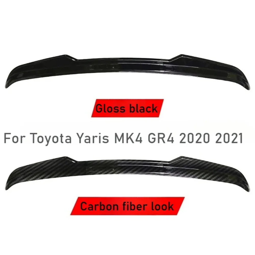 For Toyota Yaris MK4 GR4 2020 2021 Rear Trunk Wing Spoiler Decoration Spoiler Tail Fin Rear Tailgate Lid Auto Accessories Tuning