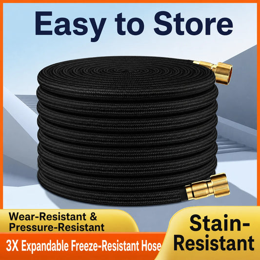 3X Expandable Garden Hose High Pressure Water Hose Anti Leak Flexible Magic Hose for Car Wash Watering with Brass Connector