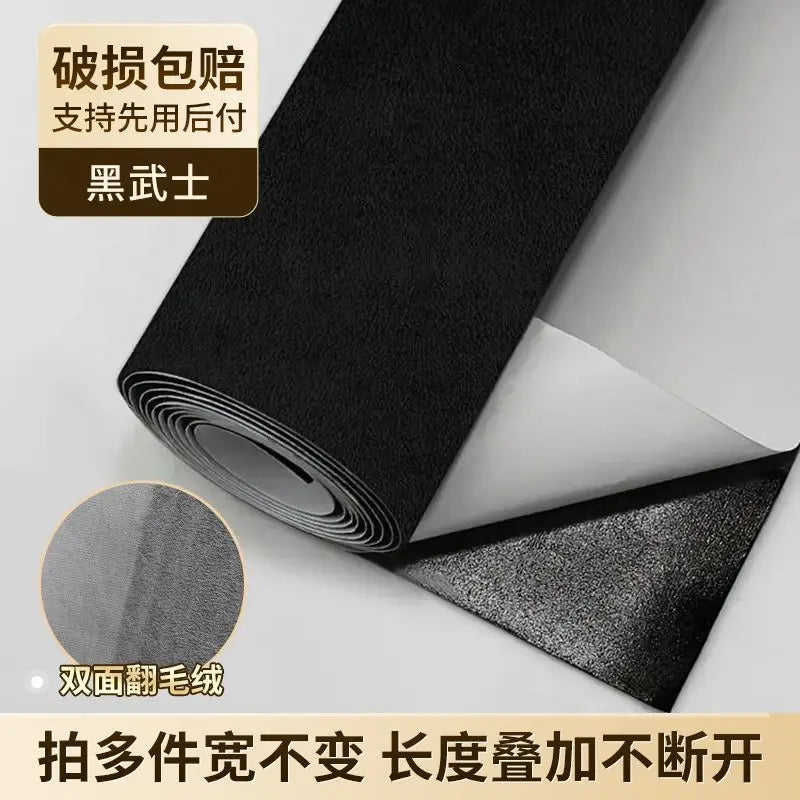 Elasticity Self Adhesive Suede Fabric By Half A Meter for Car Cushion Sofa Chair Repair Patch Jewelry Box DIY Sewing Cloth Black