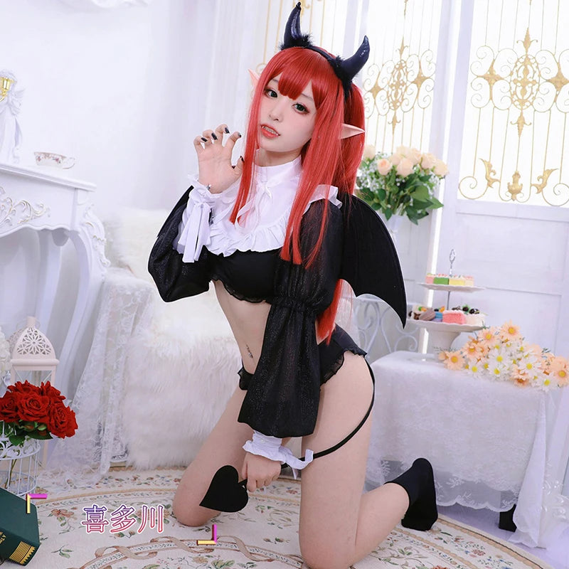 Kitagawa Marin Cosplay My Dress Up Darling Cosplay Costume Headwear Ears Wings Tail Sexy Bikini Women Dress Wig Party Outfit