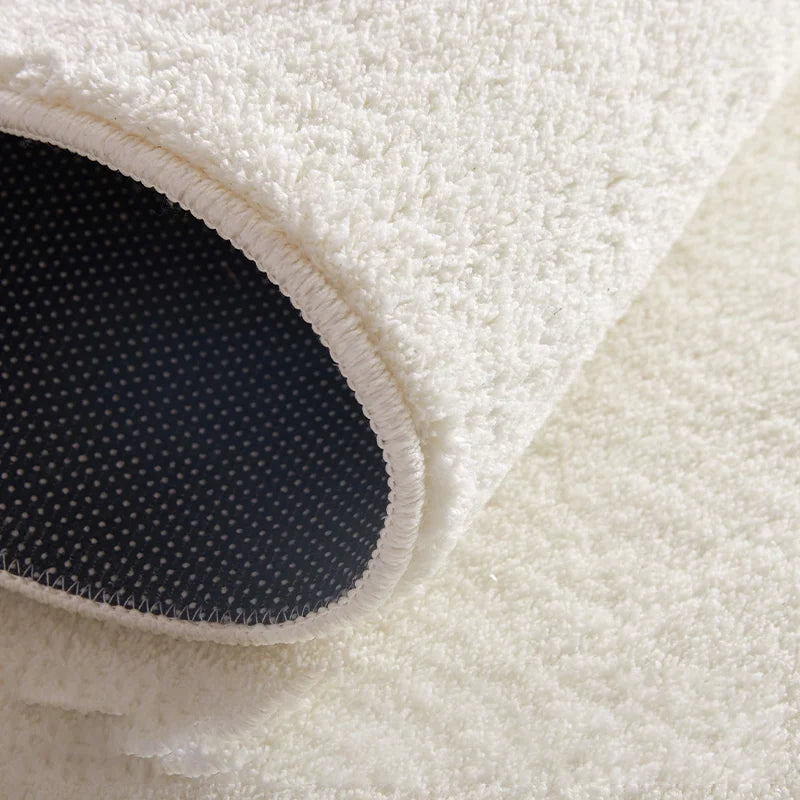 Cream Style Carpets for Living Room Minimalist Bedroom Decor Round Carpet Fluffy Soft Lounge Floor Mat Thick Plush Cloakroom Rug