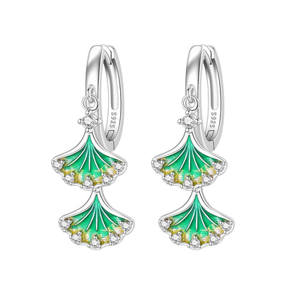 Orstarry Original 925 Sterling Silver Blue Iris Flower Earrings Women Hoop Earring Anniversary Jewelry Trendy Gifts