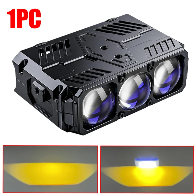 450W Car Grill Led Work Light Bar 3000K 6000K Projector Led Bar White Yellow Spotlights Grille Lights Motorcycle Offroad Truck