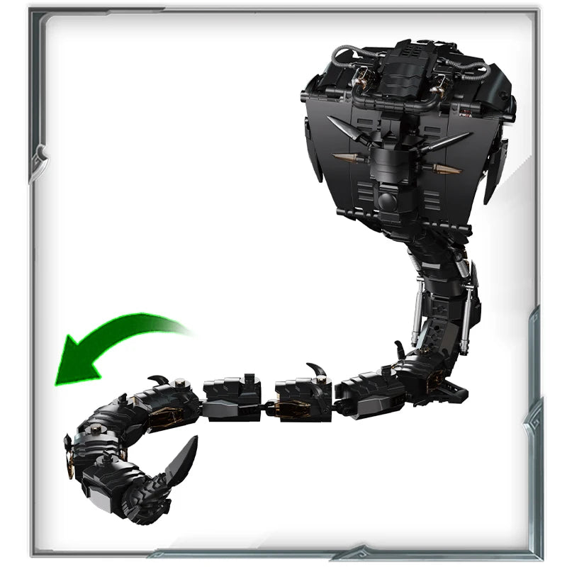 Cyberpunk 1000+pcs Mechanical Snake Building Blocks Animal Set Technical Model for Kid Adult Gifts MOC Creative Bricks Toy Model