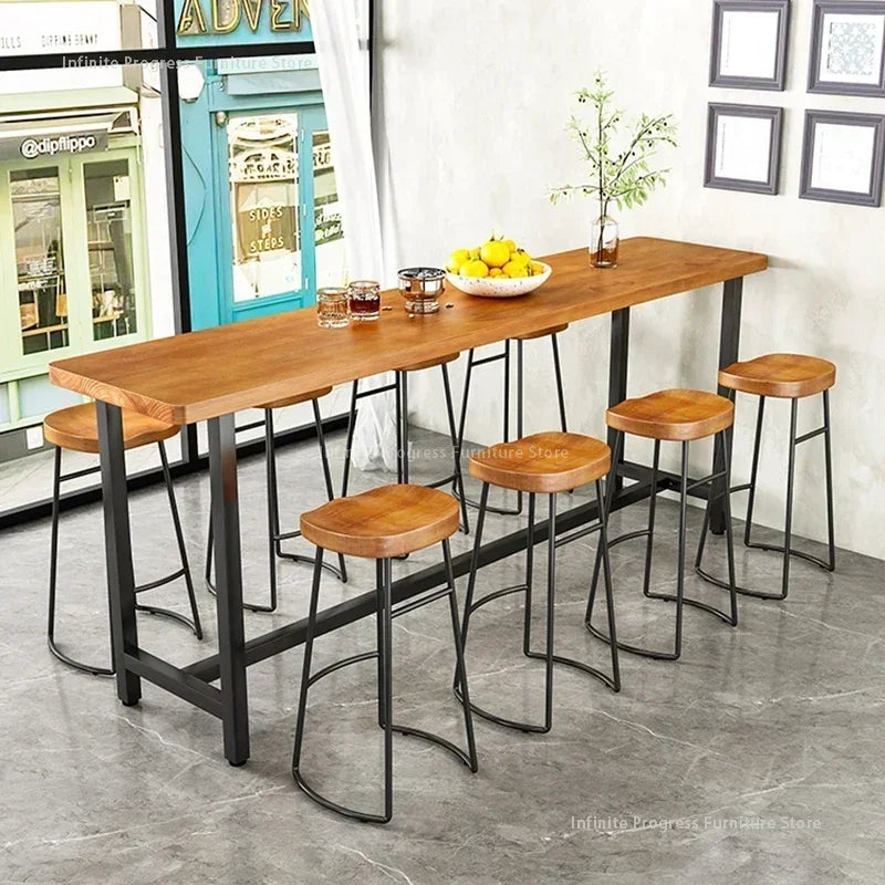 Bistro High Bar Tables Restaurant Home Coffee Alcohol Bar Table Cocktail Counter Reception Desk Furniture Muebles De Cocina FYBT