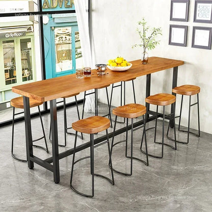 Bistro High Bar Tables Restaurant Home Coffee Alcohol Bar Table Cocktail Counter Reception Desk Furniture Muebles De Cocina FYBT