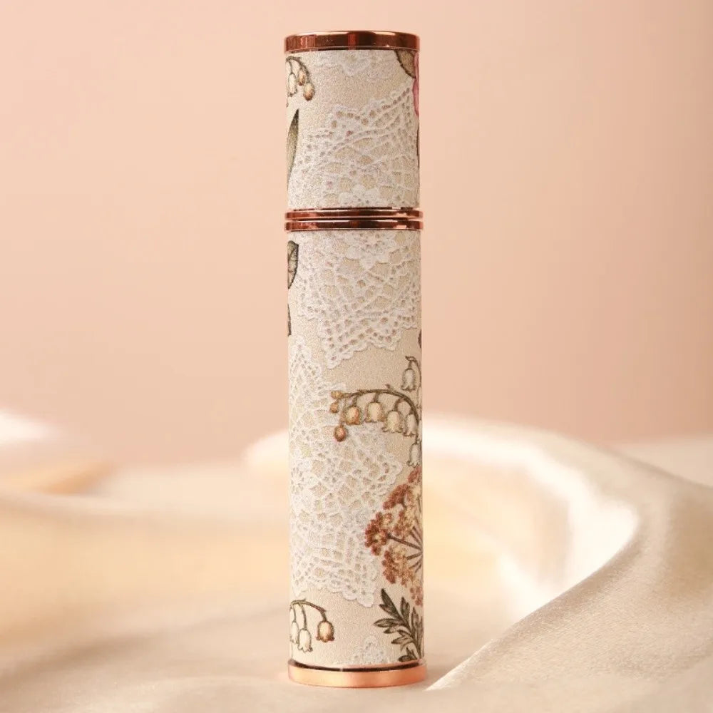 10ml Mini Perfume Bottle PU Leather Essential Oil Alcohol Spray Rotating Bottle Refillable Spray Atomizer Bottle
