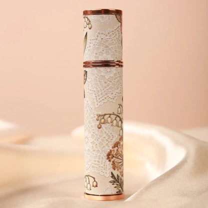 10ml Mini Perfume Bottle PU Leather Essential Oil Alcohol Spray Rotating Bottle Refillable Spray Atomizer Bottle