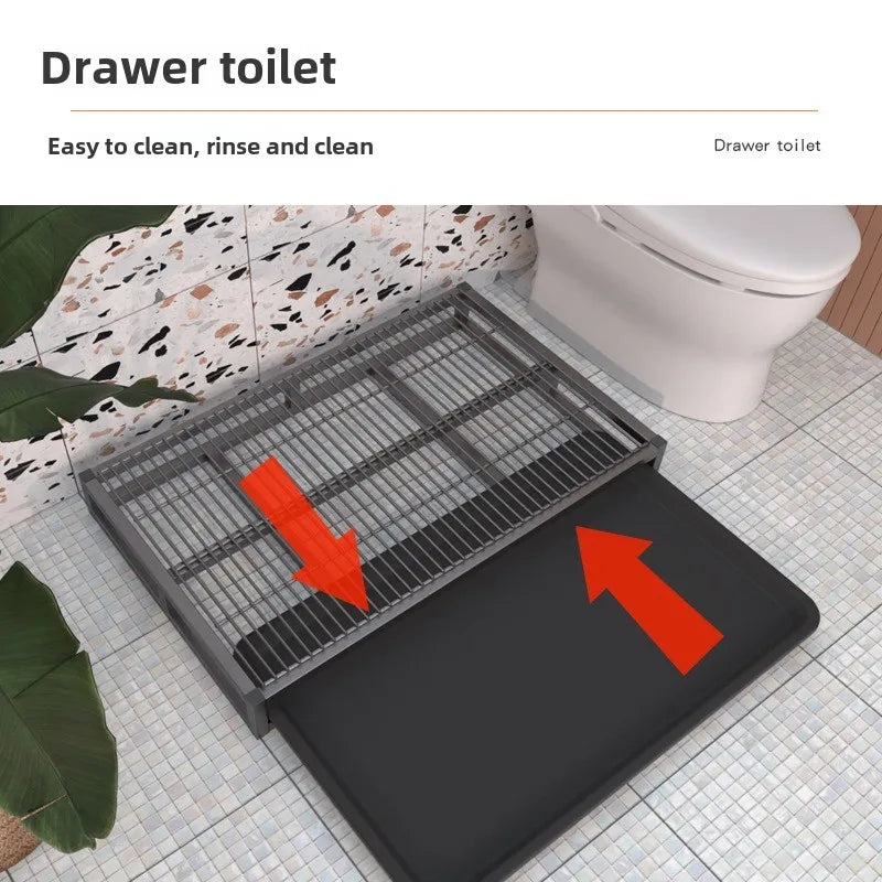 Metal material dog toilet, small dog toilet, small dog urinal, medium and large dog and cat litter box, cleaning pet supplies