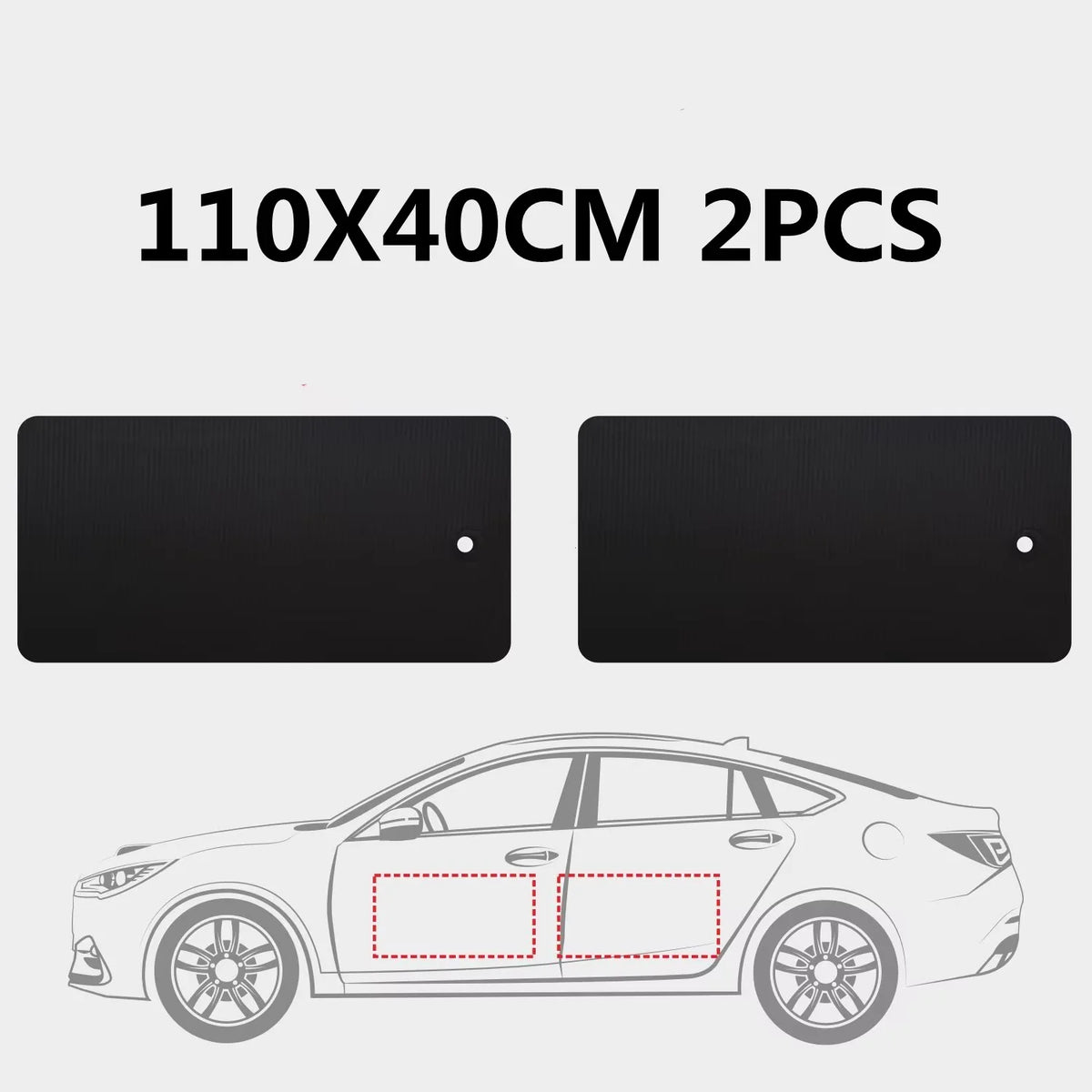Black Car Door Protector Adhesive-Free/Magnetic Body Side Edge Guard Decorative Anti-scratch Protection Pad Stickers Multi Size