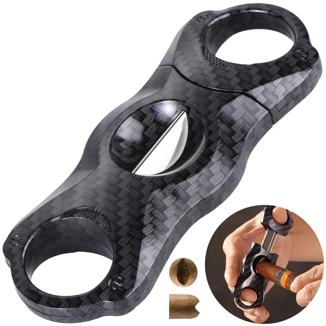 V-Cut Cigar Cutter - Sharp Blade Scissors for Large Ring Cigars, Professional Smoking Accessory Tool