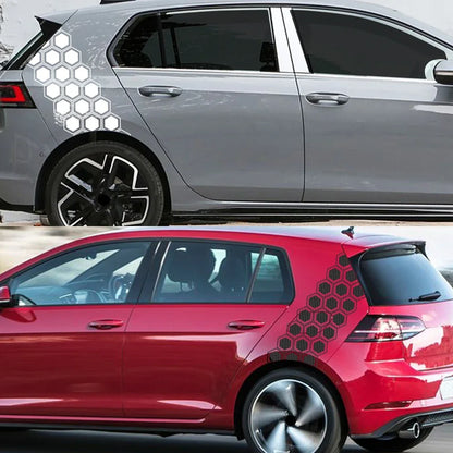 Honeycomb Hexagonal Graphics Car Vinyl Decal Car Body Side Sticker Waterproof Modification Decoration Auto Tuning Accessories