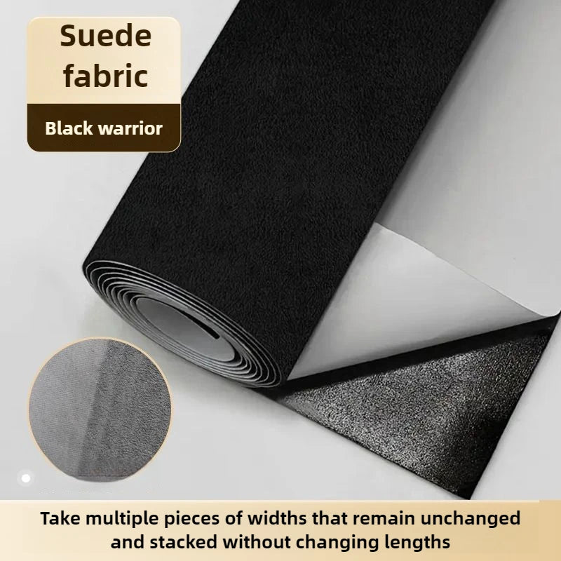 Elasticity Self Adhesive Suede Fabric By Half A Meter for Car Cushion Sofa Chair Repair Patch Jewelry Box DIY Sewing Cloth Black