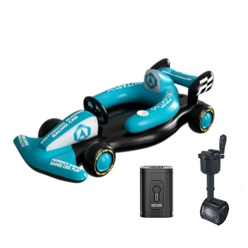 Inflatable Electric Floating Raft Racing Model Built-in Propeller Swimming Pool Water Entertainment Backrest Lounge Chair