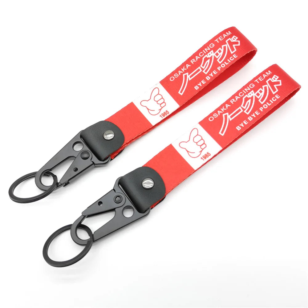 New JDM 1985 No Good Keychain Car Motorcycle Ring Car Japanese Style Key Tag Racing Auto Key Steel Spring Clip Auto Accessories