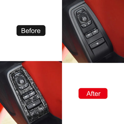 Car Accessories For Toyota GR86 / Subaru BRZ 2022 2023 ABS Carbon Fiber Style Interior Window Switch Panel Cover Trim 2pcs