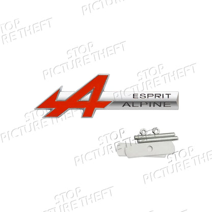 A Grille Logo 3D Metal Decal Car Body Rear Trunk Emblem Sticker For Symbioz Rafale Clio Austral Arkana Captur RS Scenic GT Sport