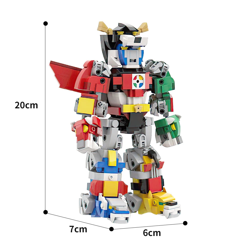 MOC Voltroned Robot Action Figure Building Blocks Anime Figure Technical Mecha Bricks Constructor Model Brick Set Children Toys