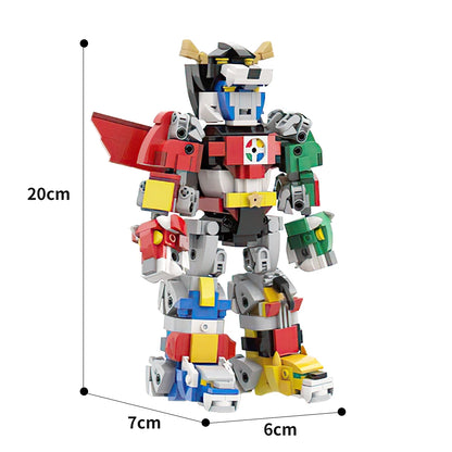 MOC Voltroned Robot Action Figure Building Blocks Anime Figure Technical Mecha Bricks Constructor Model Brick Set Children Toys