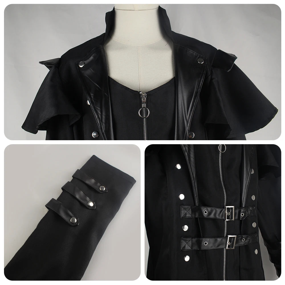 Vintage Medieval Long Trench Coat Gothic Double Breasted Jacket Men's Steampunk Overcoat Victorian Cosplay Tailcoat