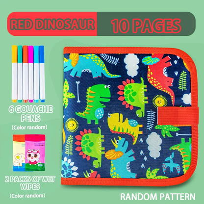Erasable Doodle Book for KidsToddlers Toys Reusable Drawing Pads with 12 Watercolor Pens Preschool Toy Trip Writing Painting Set