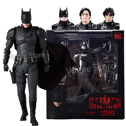 MAFEX 188 DC Batman Action Figure PVC New Batman Joint Movable Change head Collection Figures Model Toys Gift