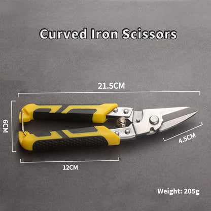 TUPI Multi-purpose Iron Shears Stainless Steel Elbow Shears Wire Slot Iron Wire Scissors Straight Head Tin Scissors
