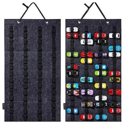 【S】Hanging Organizer For Wall Mount Display Case Large Capacity Storage Box Bags Hold Up Toy Matchbox Cars Kids