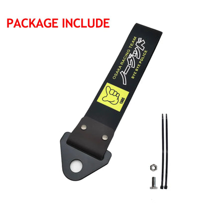 JDM Racing Culture Style Tow Strap Universal Race Towing Car Motorcycle Trailer Ropes Bumper Hook Belt Pendant