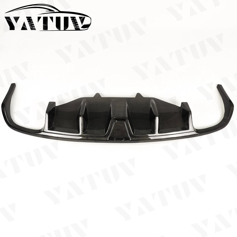 For Porsche Macan 95B 2014-20 Blade-Style Rear Diffuser Carbon Fiber Factory Direct for Porsche Macan Rear Diffuser Bumper Lip