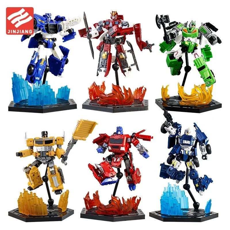 Jinjiang Transforming Robot Series 2: Optimus Prime, War God, Car, Plane, Tank, Robot for Boys